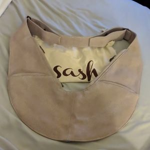 Sash Crossbody Bag - Faux Reptile taupe/blush